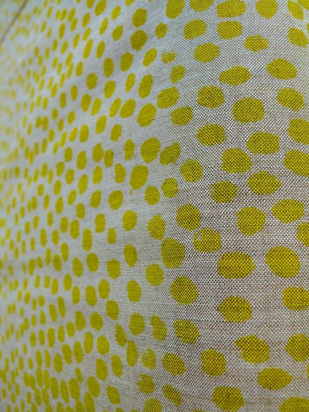 Yellow Wax Spot Print on Yellow Shot Cotton